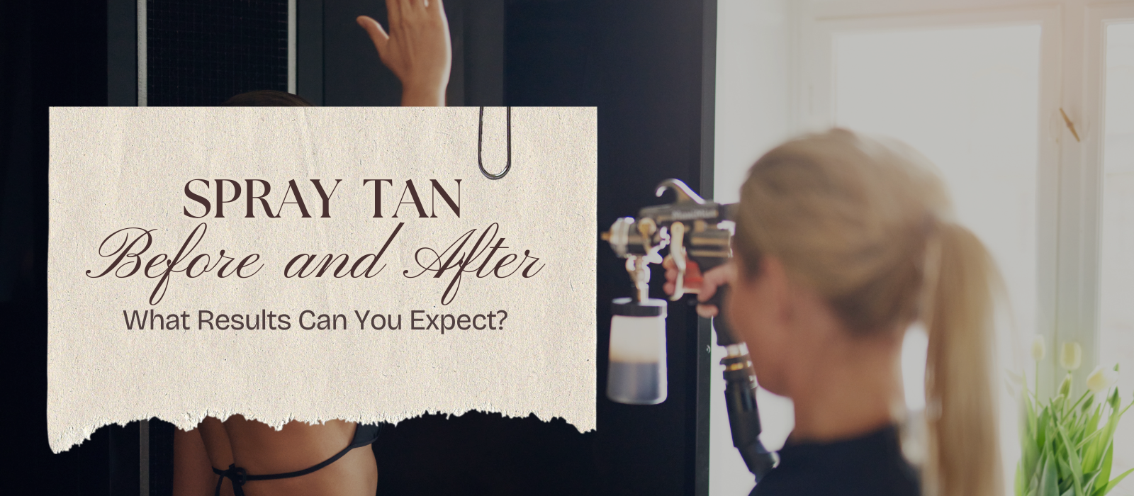 spray tan before and after